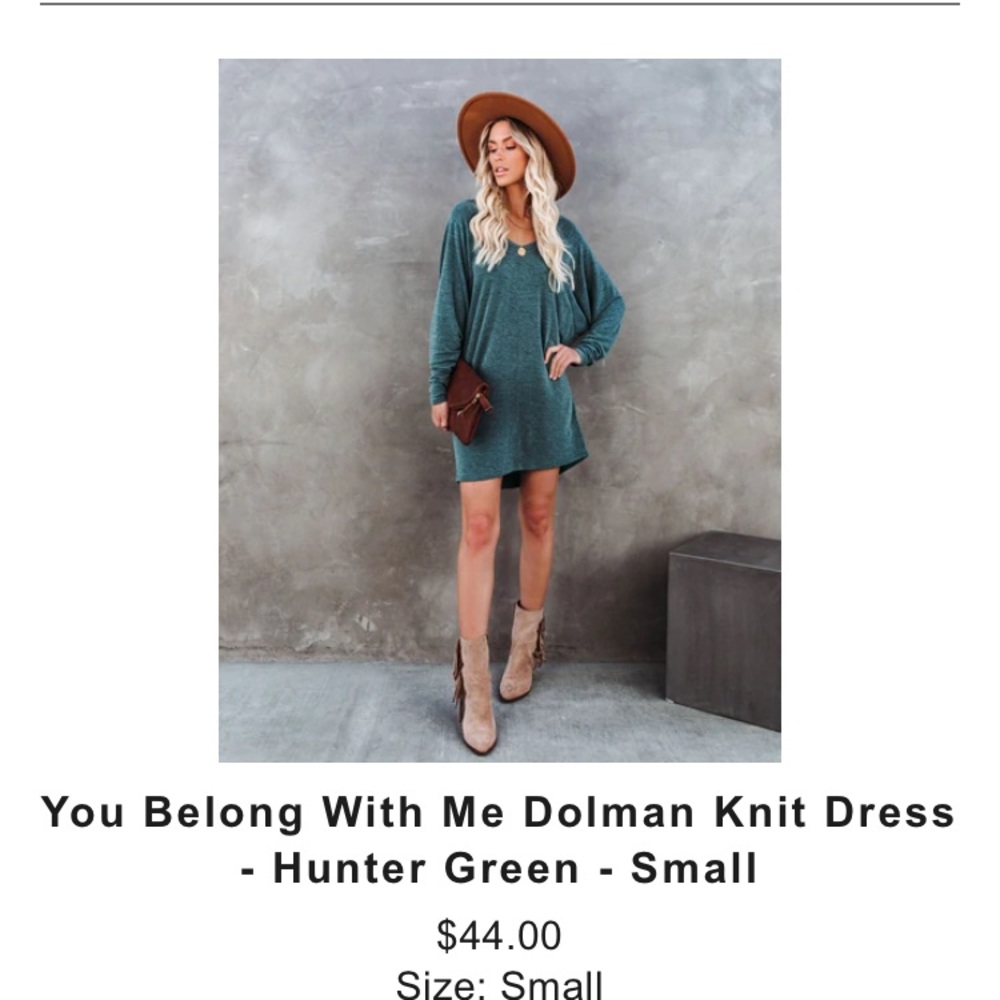 NWOT Vici You Belong With Me Dolman Knit Dress